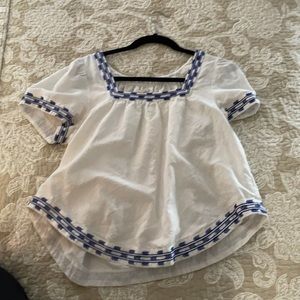 Madewell embroidered top L